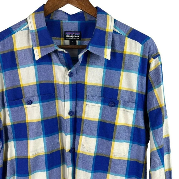 Patagonia Mens Flannel Shirt Multicolor Size Medium Button Up Long Sleeve Plaid - Picture 3 of 10